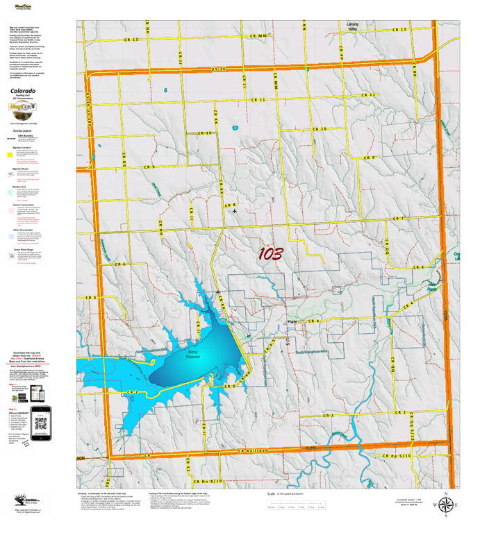 CO Unit 103 Elk Concentrations and Migration Map by HuntData LLC ...