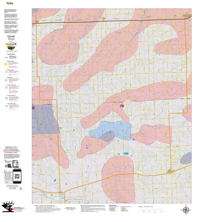 CO Unit 116 Mule Deer Concentrations Map by HuntData LLC | Avenza Maps