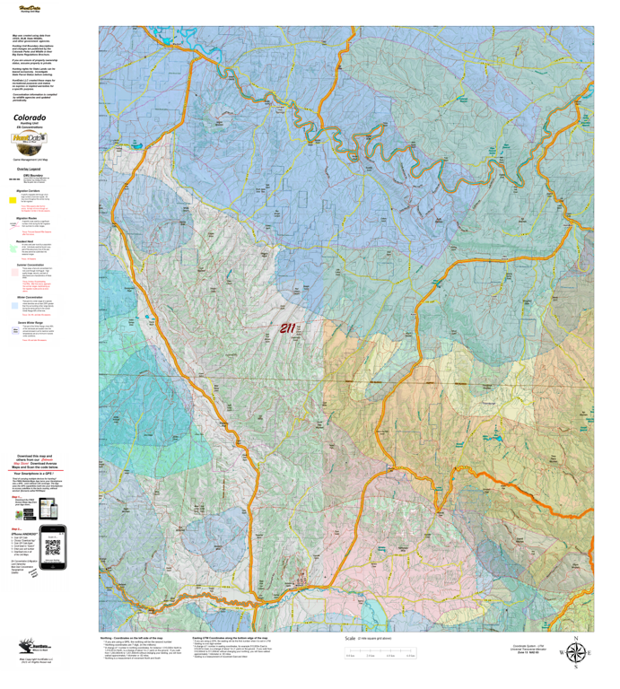 CO Unit 211 Elk Concentrations and Migration Map by HuntData LLC ...