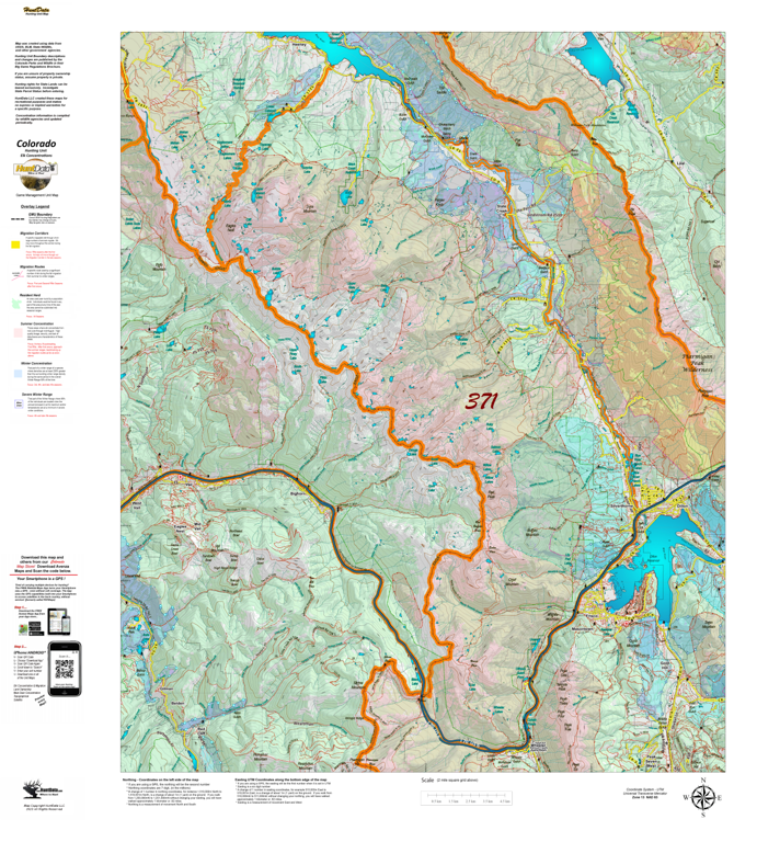 CO Unit 371 Elk Concentrations and Migration Map by HuntData LLC ...