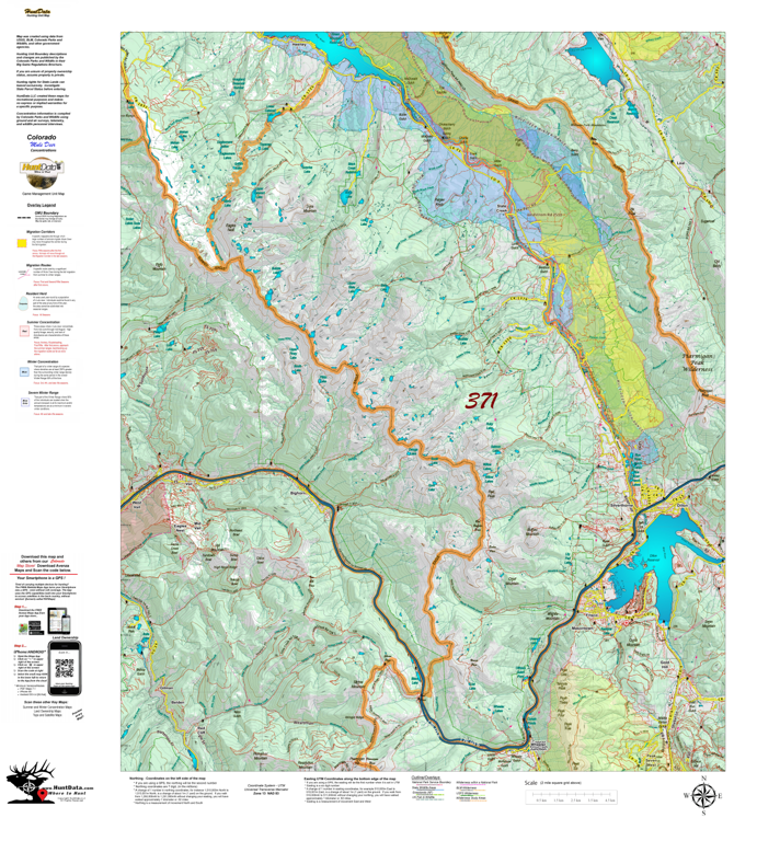 CO Unit 371 Mule Deer Concentrations Map by HuntData LLC | Avenza Maps