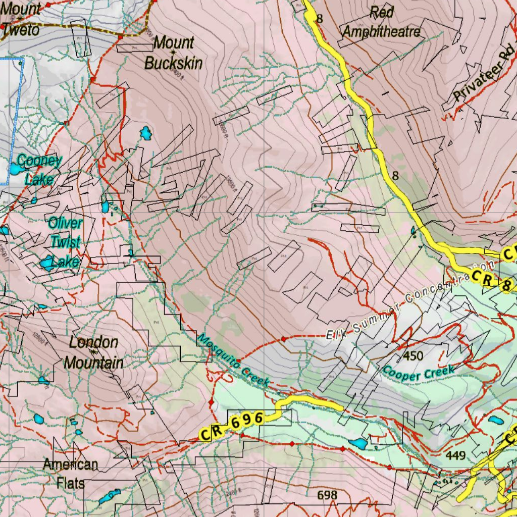 CO Unit 49 Elk Concentrations and Migration Map by HuntData LLC ...