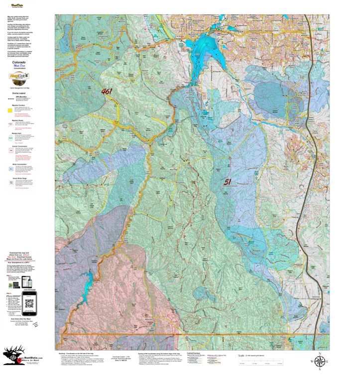 CO Unit 51 Mule Deer Concentrations Map by HuntData LLC | Avenza Maps