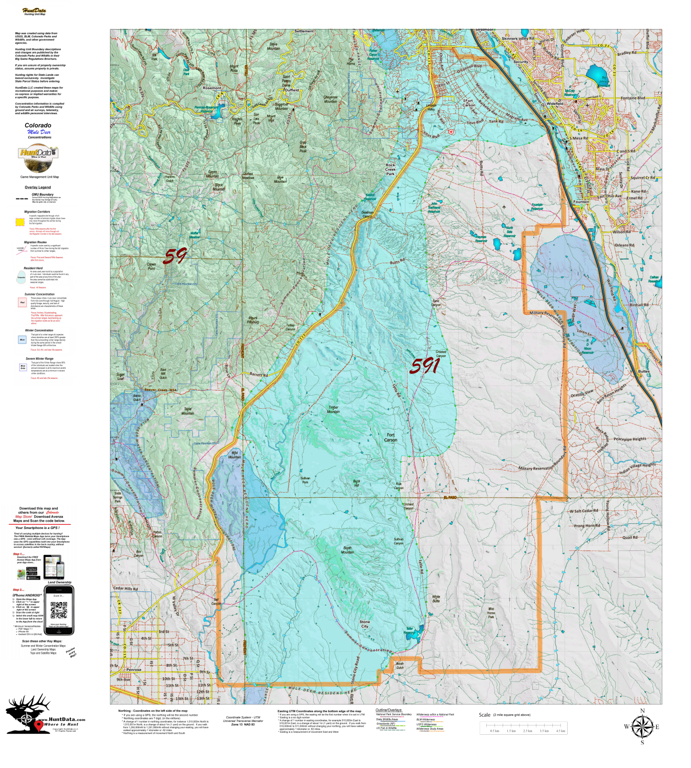 CO Unit 591 Mule Deer Concentrations Map by HuntData LLC | Avenza Maps