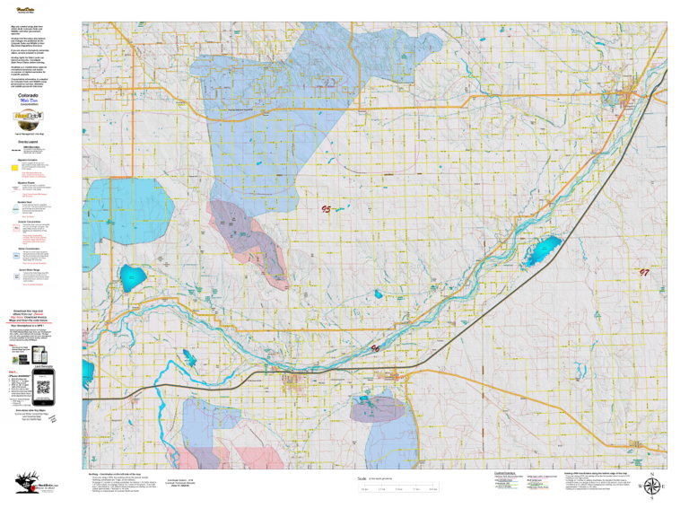 CO Unit 96 Mule Deer Concentrations Map by HuntData LLC | Avenza Maps