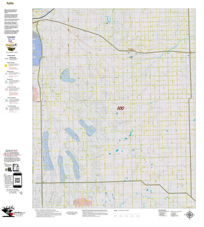 HuntData LLC Colorado Unit 100 Mule Deer Concentrations digital map