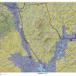 HuntData LLC Henry Mtns. Utah Mule Deer Hunting Unit Map with Land Ownership and Concentrations digital map