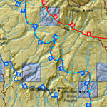 HuntData LLC Henry Mtns. Utah Mule Deer Hunting Unit Map with Land Ownership and Concentrations digital map