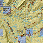 HuntData LLC Henry Mtns. Utah Mule Deer Hunting Unit Map with Land Ownership and Concentrations digital map