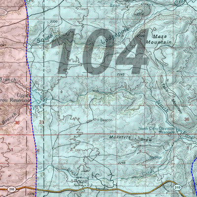 HuntData LLC HuntData Wyoming Game Concentration Map for Antelope Unit 104 digital map