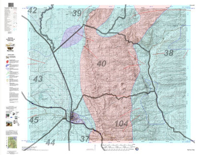 HuntData LLC HuntData Wyoming Game Concentration Map for Antelope Unit 40 digital map