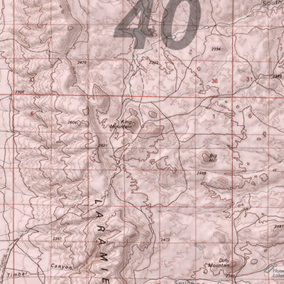 HuntData LLC HuntData Wyoming Game Concentration Map for Antelope Unit 40 digital map