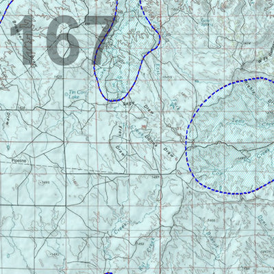 HuntData LLC HuntData Wyoming Game Concentration Map for Mule Deer Unit 167 digital map