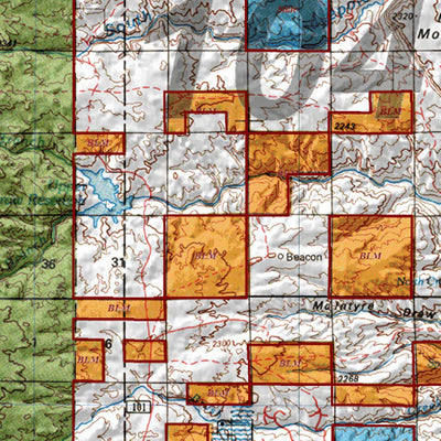 HuntData LLC HuntData Wyoming Land Ownership Map for Antelope Unit 104 digital map