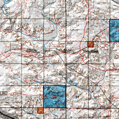 HuntData LLC HuntData Wyoming Land Ownership Map for Antelope Unit 104 digital map