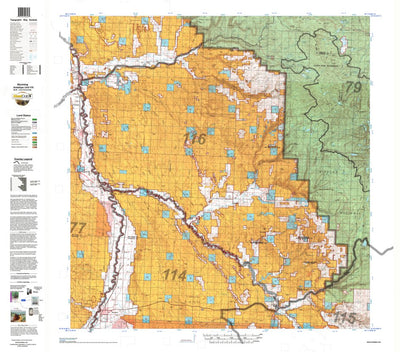 HuntData LLC HuntData Wyoming Land Ownership Map for Antelope Unit 116 digital map