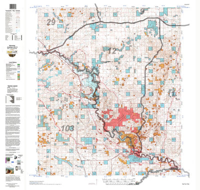 HuntData LLC HuntData Wyoming Land Ownership Map for Antelope Unit 12 digital map