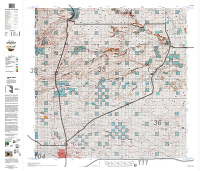 HuntData LLC HuntData Wyoming Land Ownership Map for Antelope Unit 35 digital map