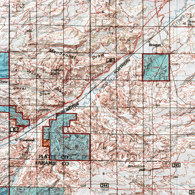 HuntData LLC HuntData Wyoming Land Ownership Map for Antelope Unit 35 digital map