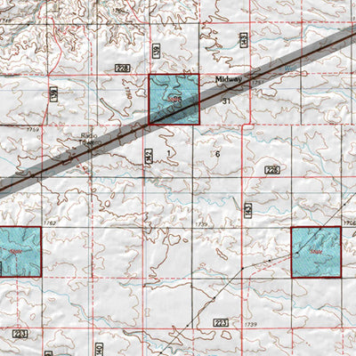 HuntData LLC HuntData Wyoming Land Ownership Map for Antelope Unit 36 digital map