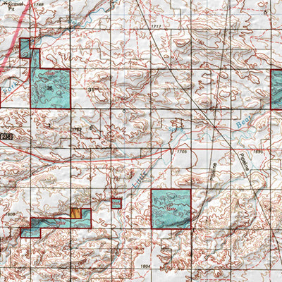 HuntData LLC HuntData Wyoming Land Ownership Map for Antelope Unit 36 digital map