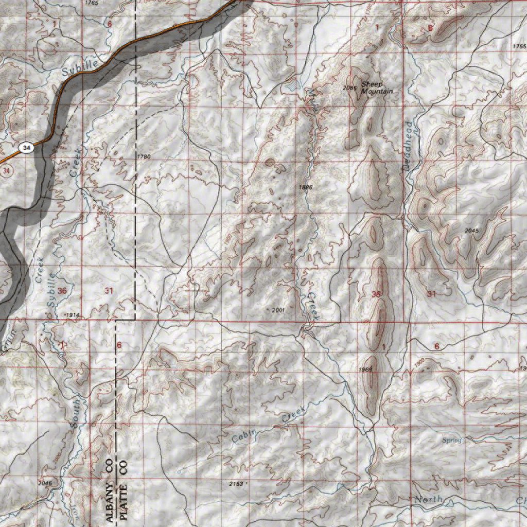 HuntData Wyoming Topo Map for Antelope Unit 39 by HuntData LLC | Avenza ...