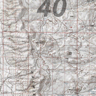 HuntData LLC HuntData Wyoming Topo Map for Antelope Unit 40 digital map