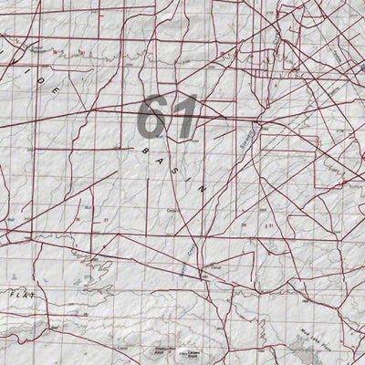 HuntData LLC HuntData Wyoming Topo Map for Antelope Unit 61b digital map