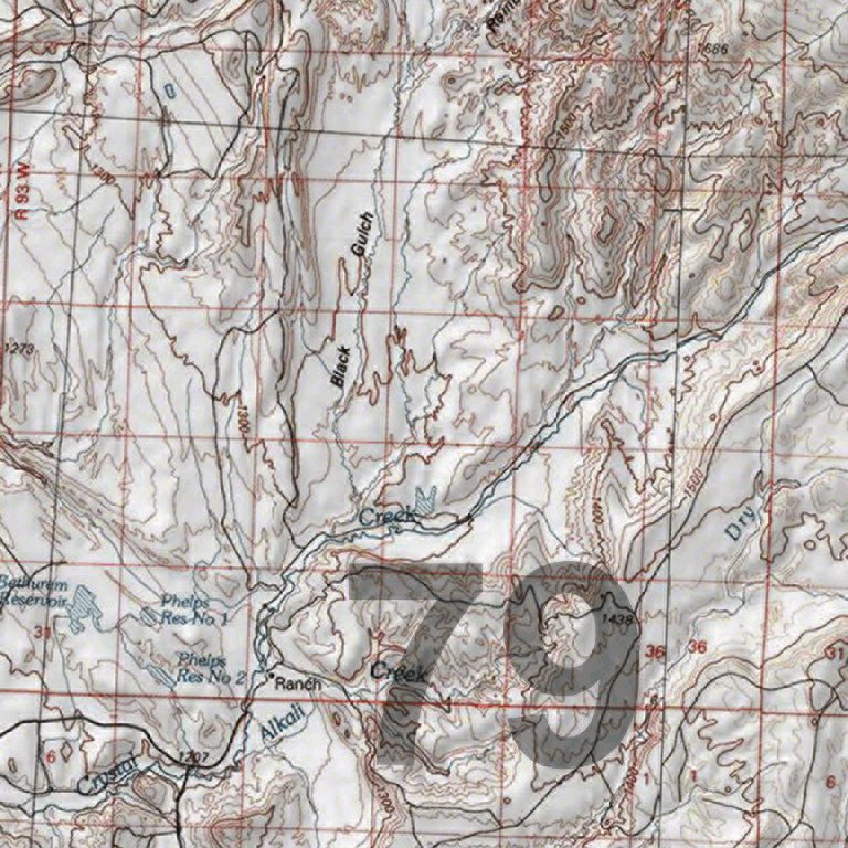 HuntData Wyoming Topo Map for Antelope Unit 79b by HuntData LLC ...