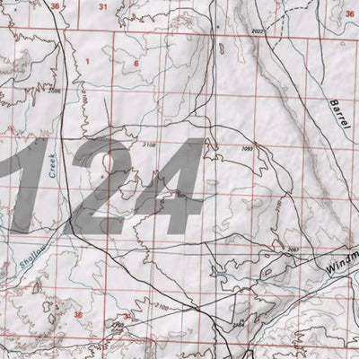 HuntData LLC HuntData Wyoming Topo Map for Elk Unit 124e digital map