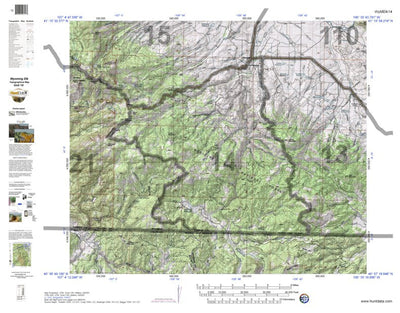 HuntData LLC HuntData Wyoming Topo Map for Elk Unit 14 digital map