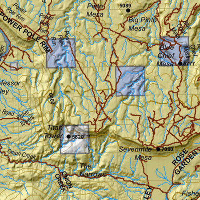 HuntData LLC La Sal, La Sal Mtns. Utah Mule Deer Hunting Unit Map with Land Ownership digital map