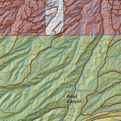 HuntData LLC Nine Mile (N) Utah Mule Deer Hunting Unit Map with Land Ownership digital map