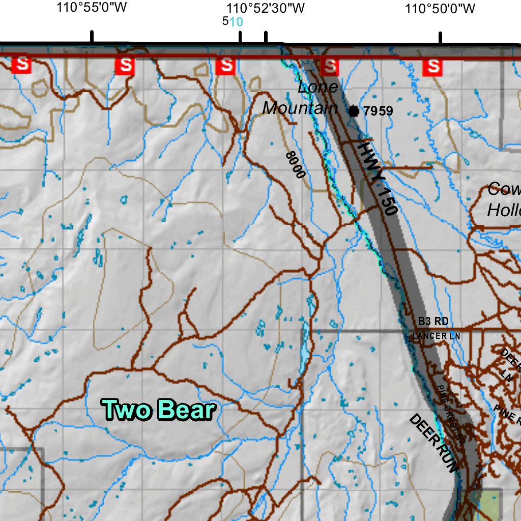 North Slope (Summit) Utah Mule Deer Hunting Unit Map with Land Ownership and Concentrations by