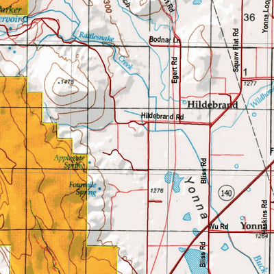 HuntData LLC Oregon Hunting Unit 32, Klamath Falls Land Ownership Map digital map