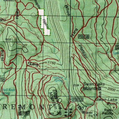 HuntData LLC Oregon Hunting Unit 32, Klamath Falls Land Ownership Map digital map