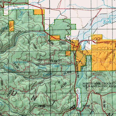 HuntData LLC Oregon Hunting Unit 37, Ochoco Land Ownership Map digital map