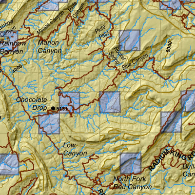 HuntData LLC San Juan, Abajo Mtns. Utah Mule Deer Hunting Unit Map with Land Ownership digital map
