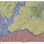 HuntData LLC San Juan Bull Elk (South) Utah Elk Hunting Unit Map with Land Ownership and Concentrations digital map