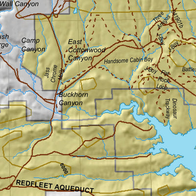 HuntData LLC South Slope, Diamond Mtn. Utah Mule Deer Hunting Unit Map with Land Ownership digital map