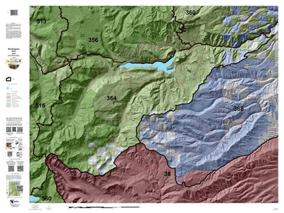 HuntData LLC Washington Hunting Unit(s) 364 Landownership Map digital map