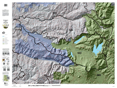 HuntData LLC Washington Hunting Unit(s) 522 524 Landownership Map digital map