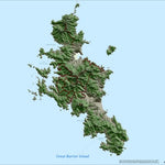 IC Geosolution Great Barrier Island Elevation Map digital map
