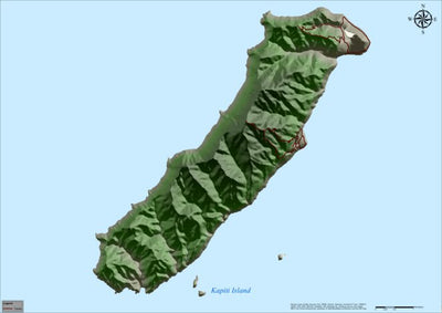 IC Geosolution Kapiti Island Elevation Map digital map
