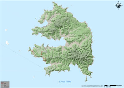 IC Geosolution Kawau Island Elevation Map digital map