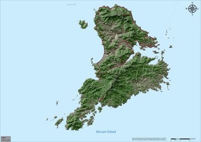 IC Geosolution Stewart Island Elevation Map digital map