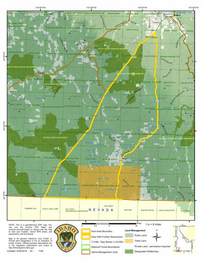 Idaho Department of Fish & Game Controlled Hunt Areas - California Sheep - Hunt Area 41-2 digital map