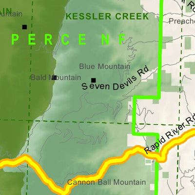 Idaho Department of Fish & Game Controlled Hunt Areas - Deer - Hunt Area 18 digital map