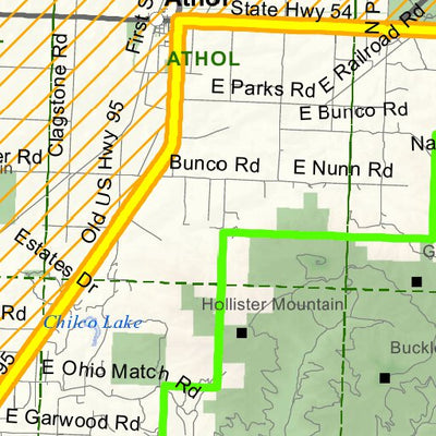 Idaho Department of Fish & Game Controlled Hunt Areas - Deer - Hunt Area 2-1X digital map