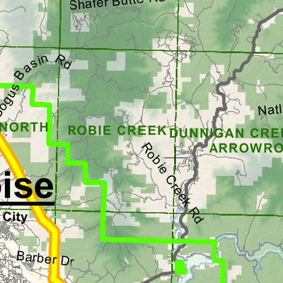 Idaho Department of Fish & Game Controlled Hunt Areas - Deer - Hunt Area 39-2 digital map